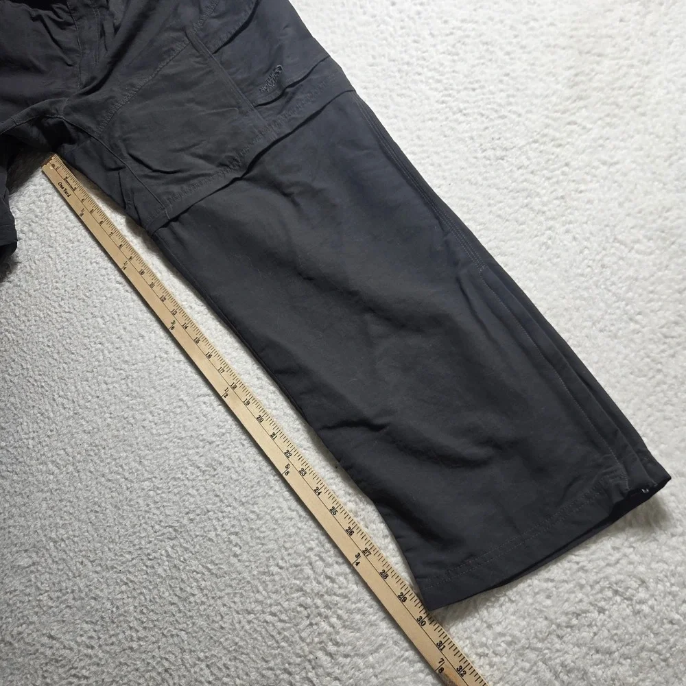 The‎ North Face Convertible Pants Mens 28x30 Size XL Charcoal Gray Belted